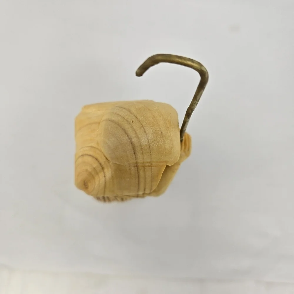 Nativity Shepard Holding His Staff Hand Carved Wood 1999 R Herrenbruck Christmas
